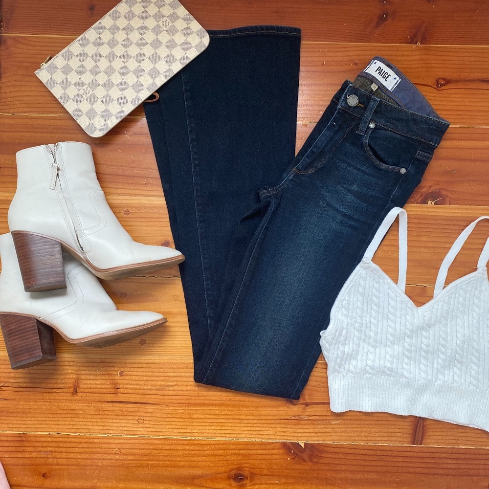 Paige High Rise Bell Canyon Bellbottom Jeans 23